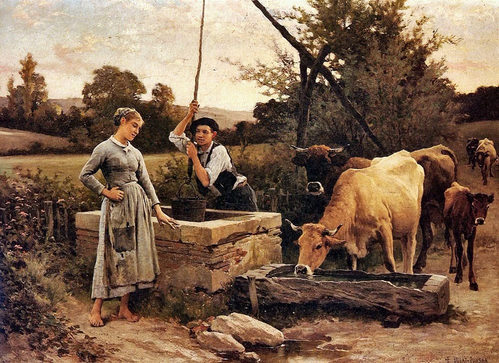 Contadini al pozzo
